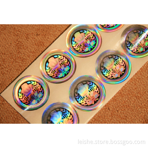 Hologram adhesive sticker, metal wine label